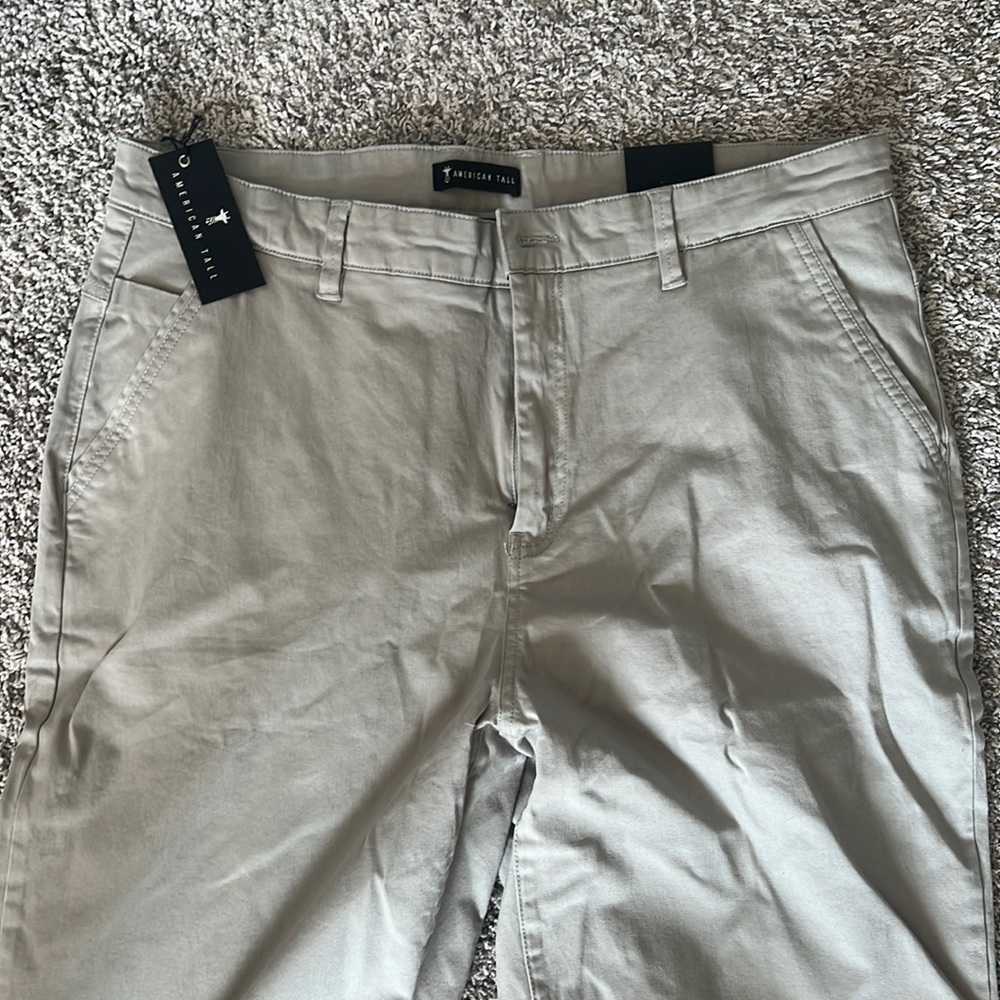 American tall straight leg chino pants for men size 36x38